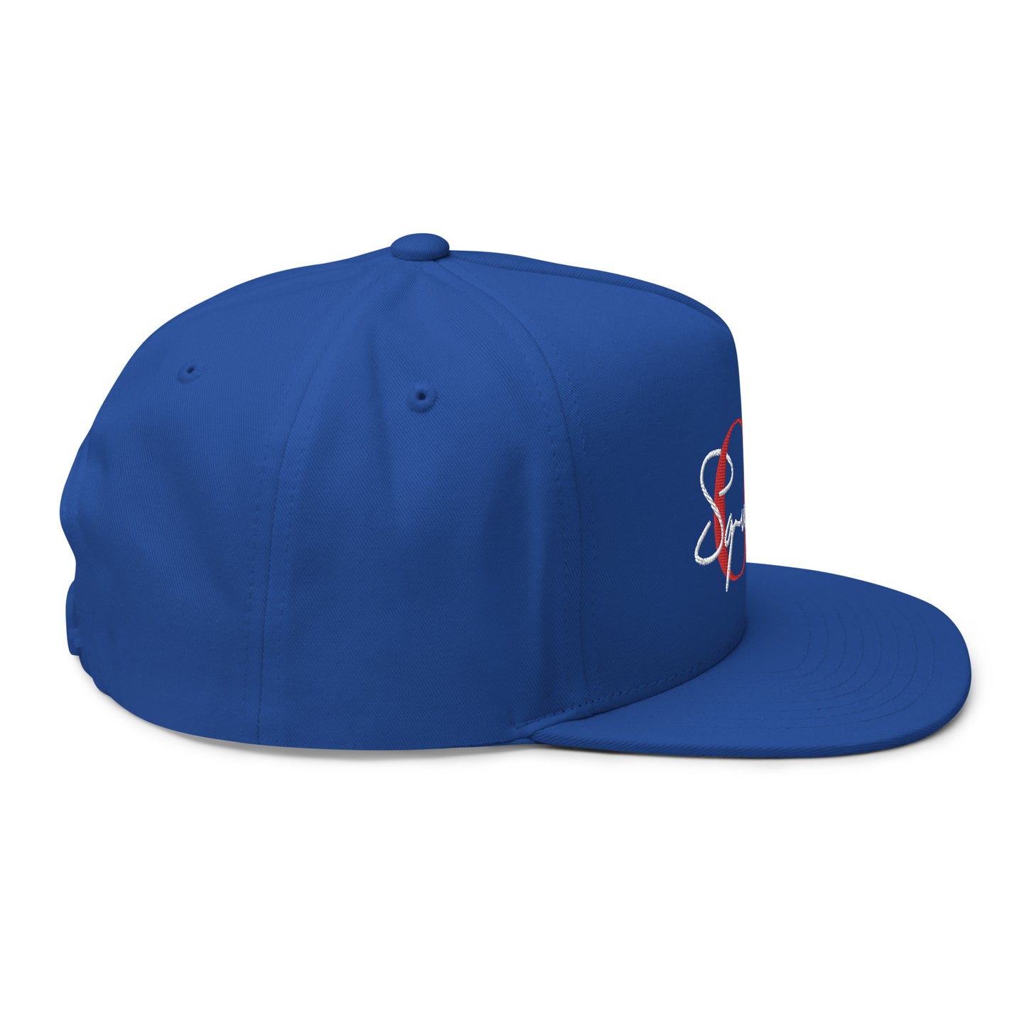 OK Squad 5-Panel Flat Bill Cap - Blue/Red