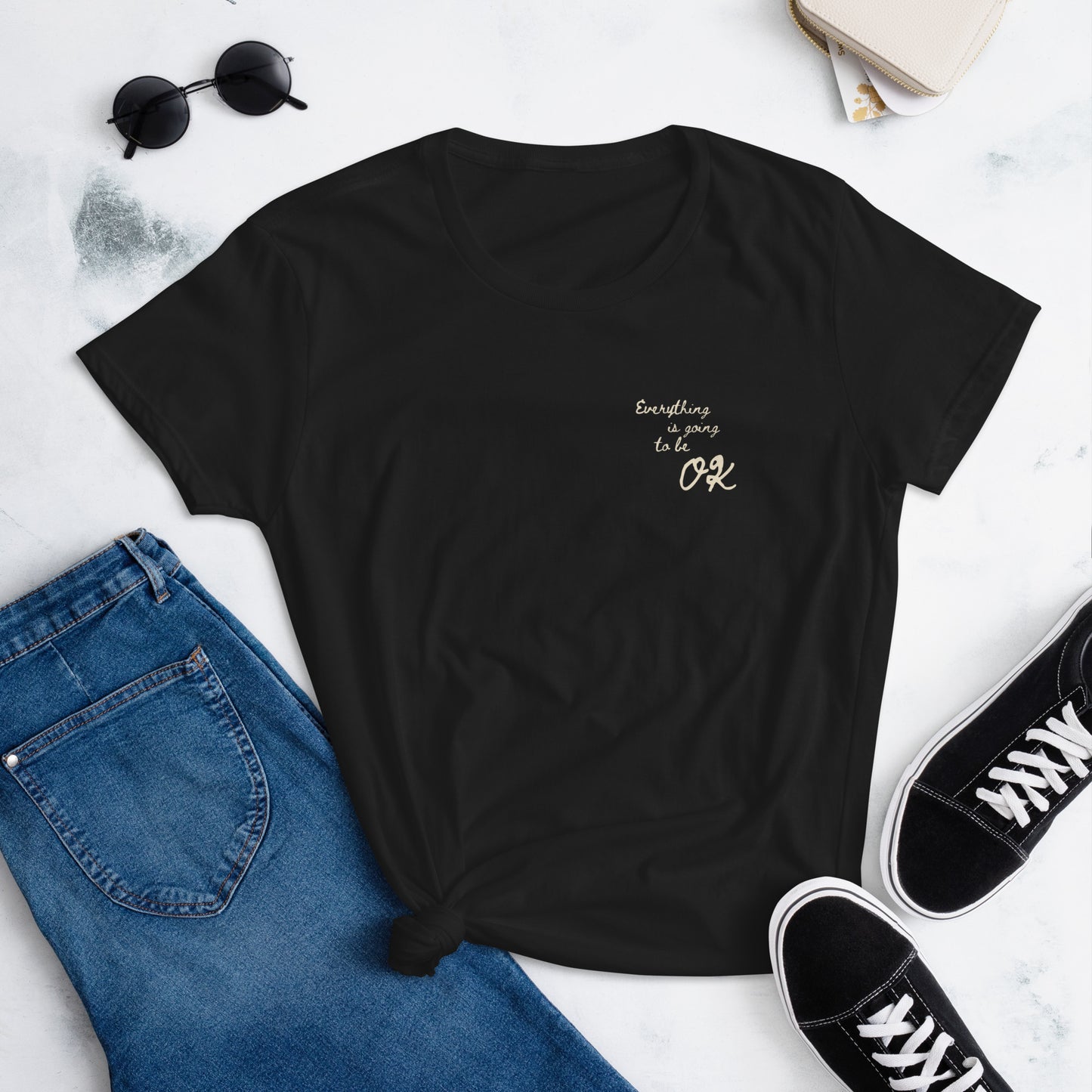 Handwritten - Everything is going to be OK - Black Women's t-shirt