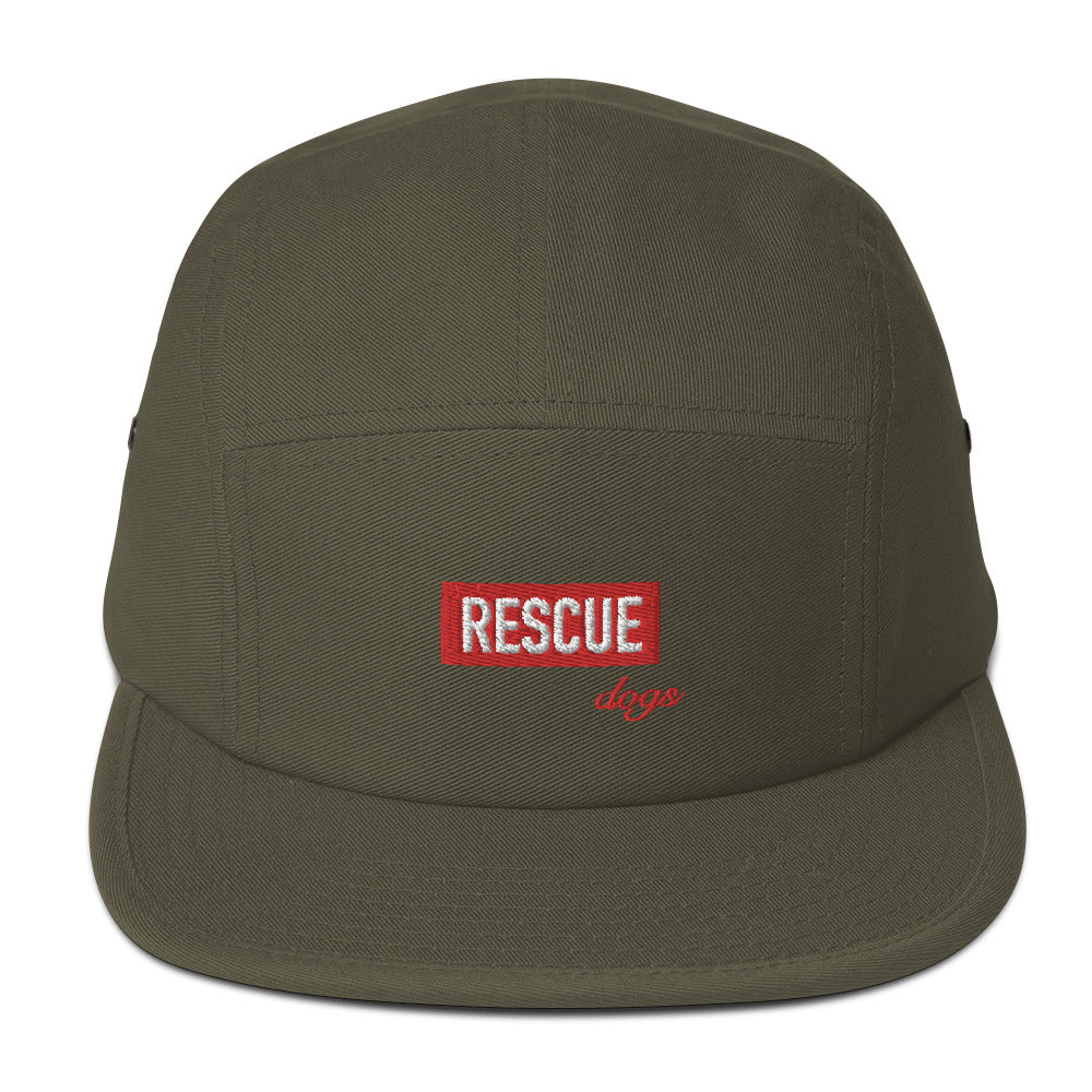 Rescue Dogs Five Panel Cap - Olive