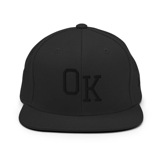 Blacked Out OK Classic Snapback Hat