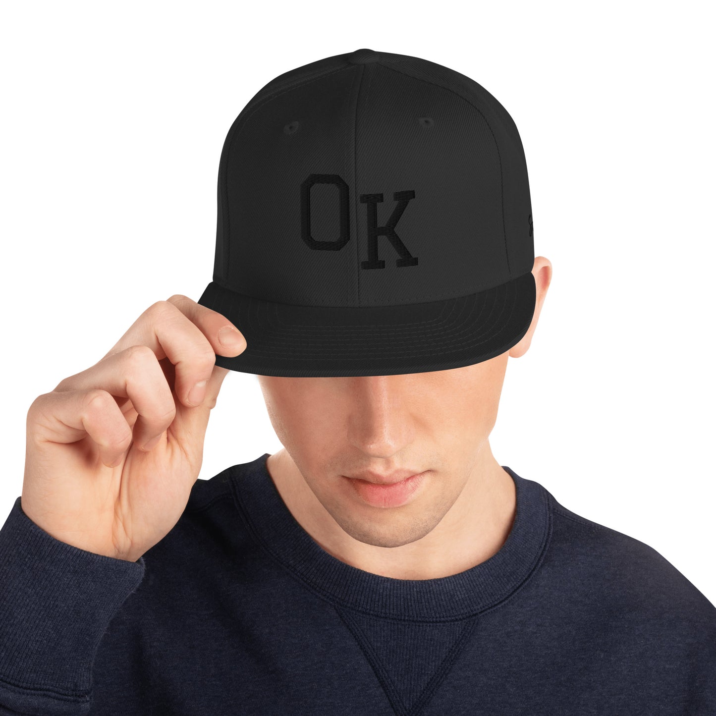 Blacked Out OK Classic Snapback Hat