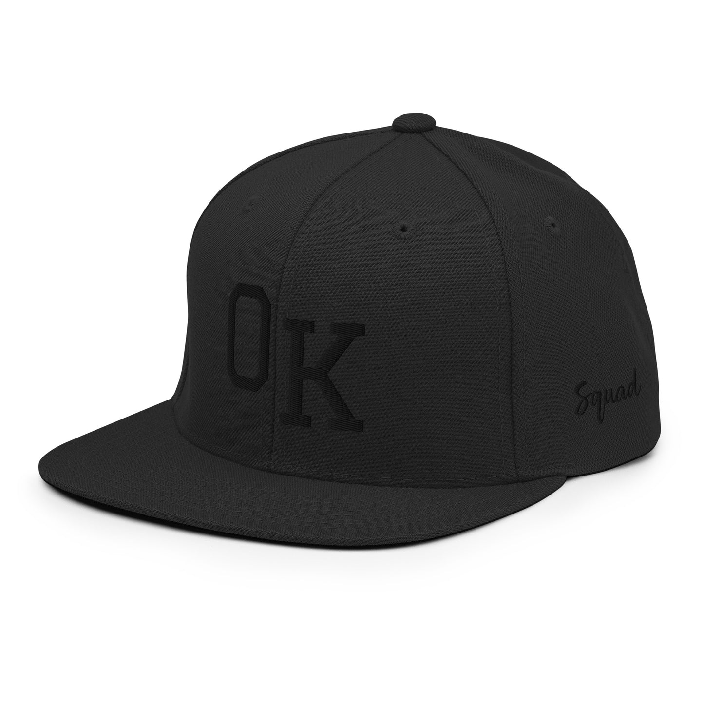 Blacked Out OK Classic Snapback Hat