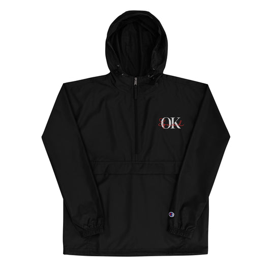 OK Squad Embroidered Champion Packable Jacket - Black