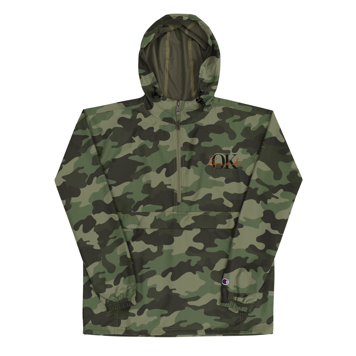 OK Squad Embroidered Champion Packable Jacket - Camo