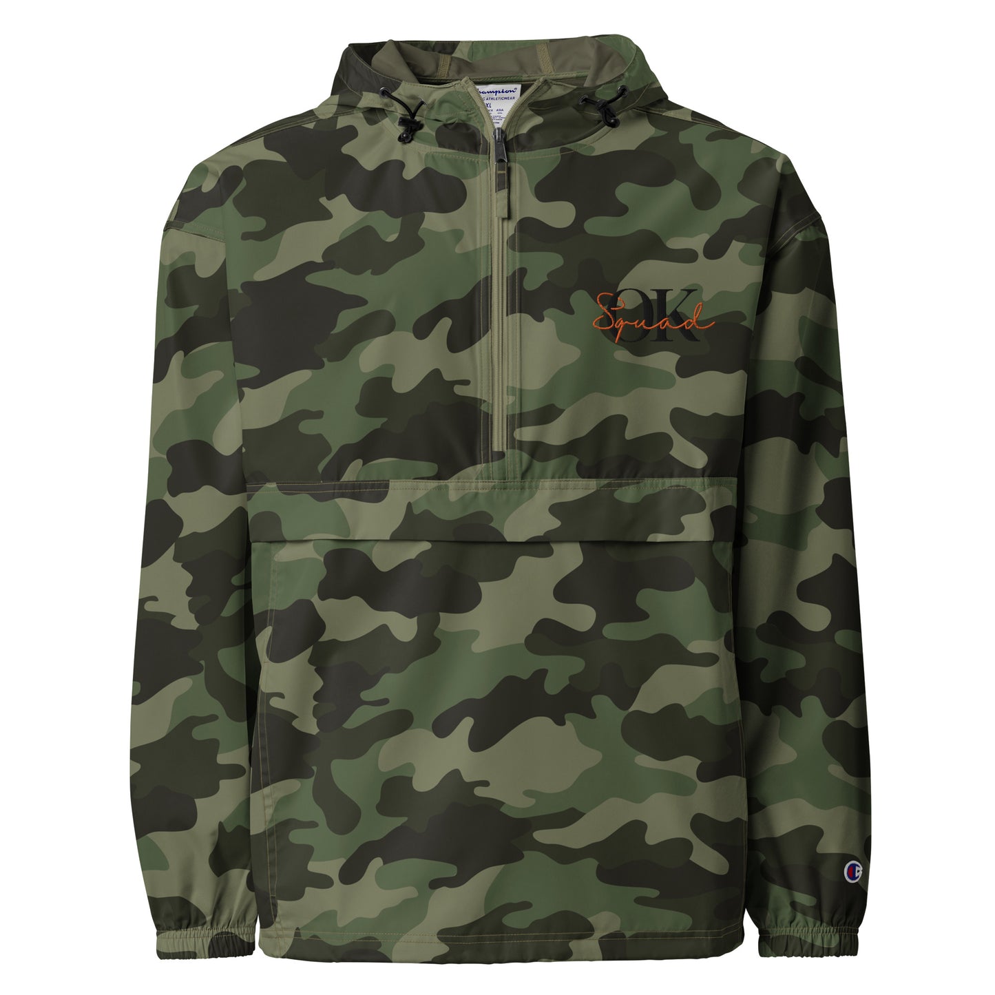 OK Squad Embroidered Champion Packable Jacket - Camo