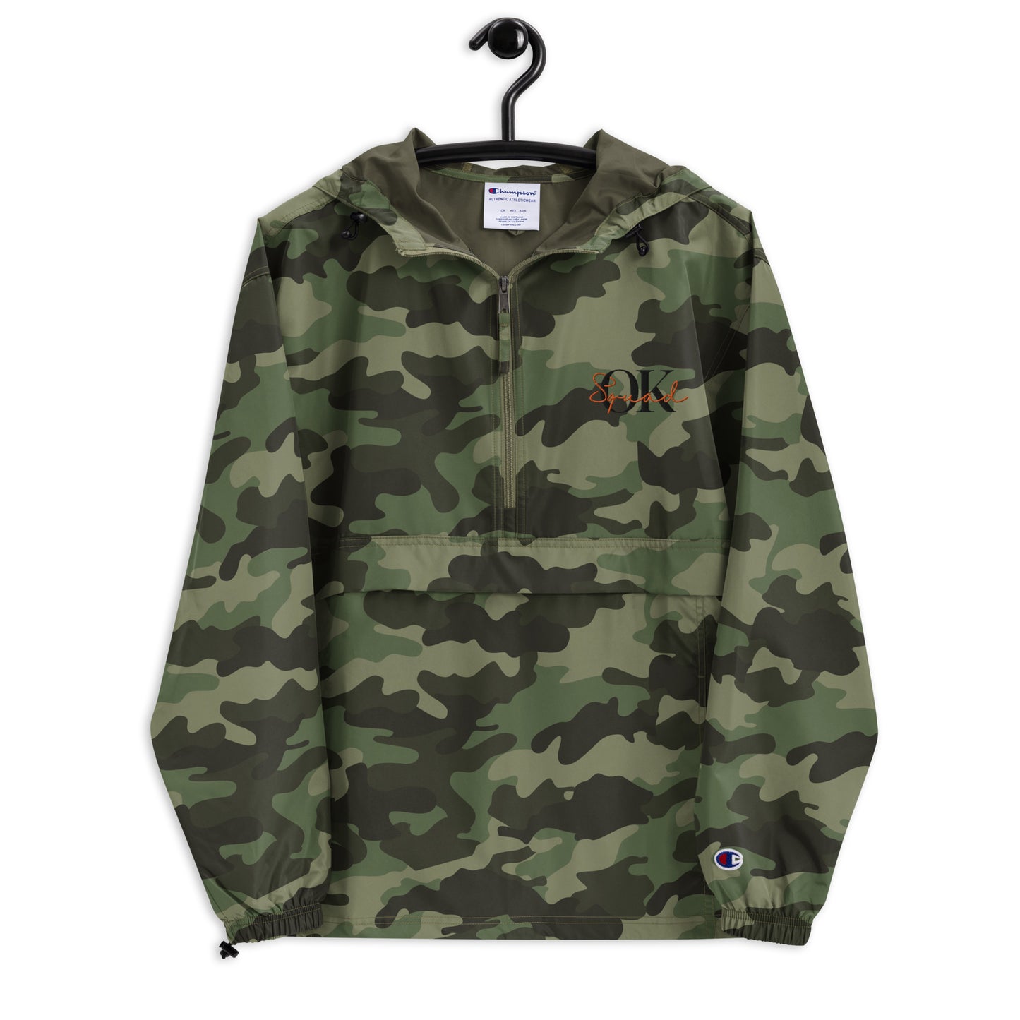 OK Squad Embroidered Champion Packable Jacket - Camo