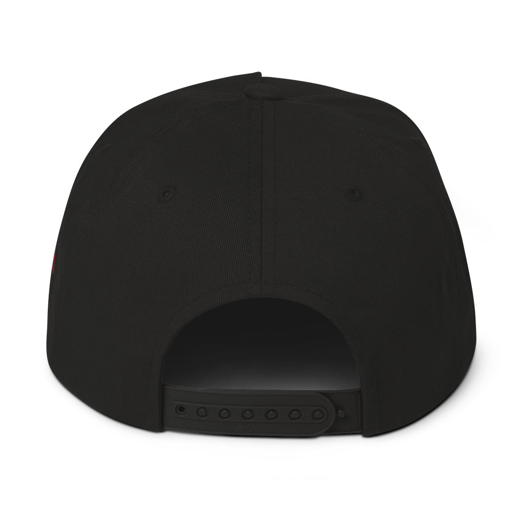 OK Classic Black 5-Panel Flat Bill Cap