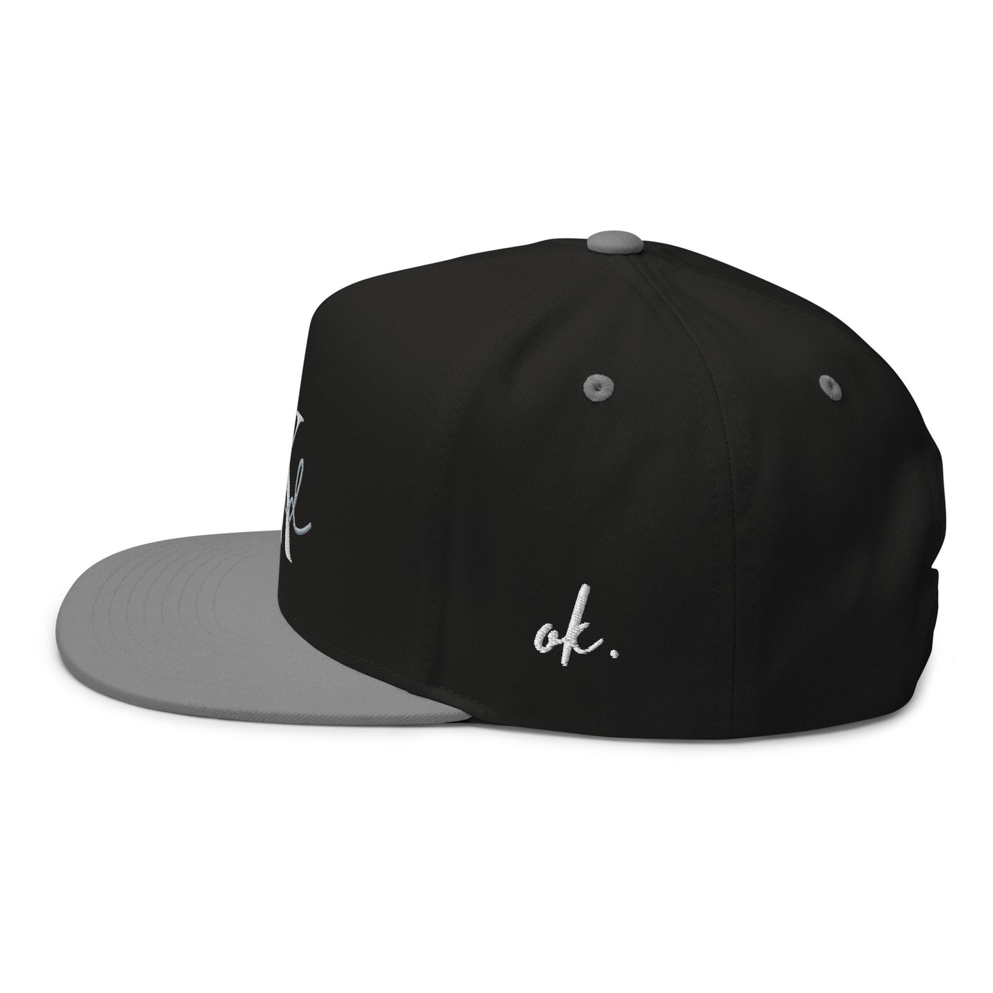 OK Squad 5-Panel Flat Bill Cap - Black/Grey