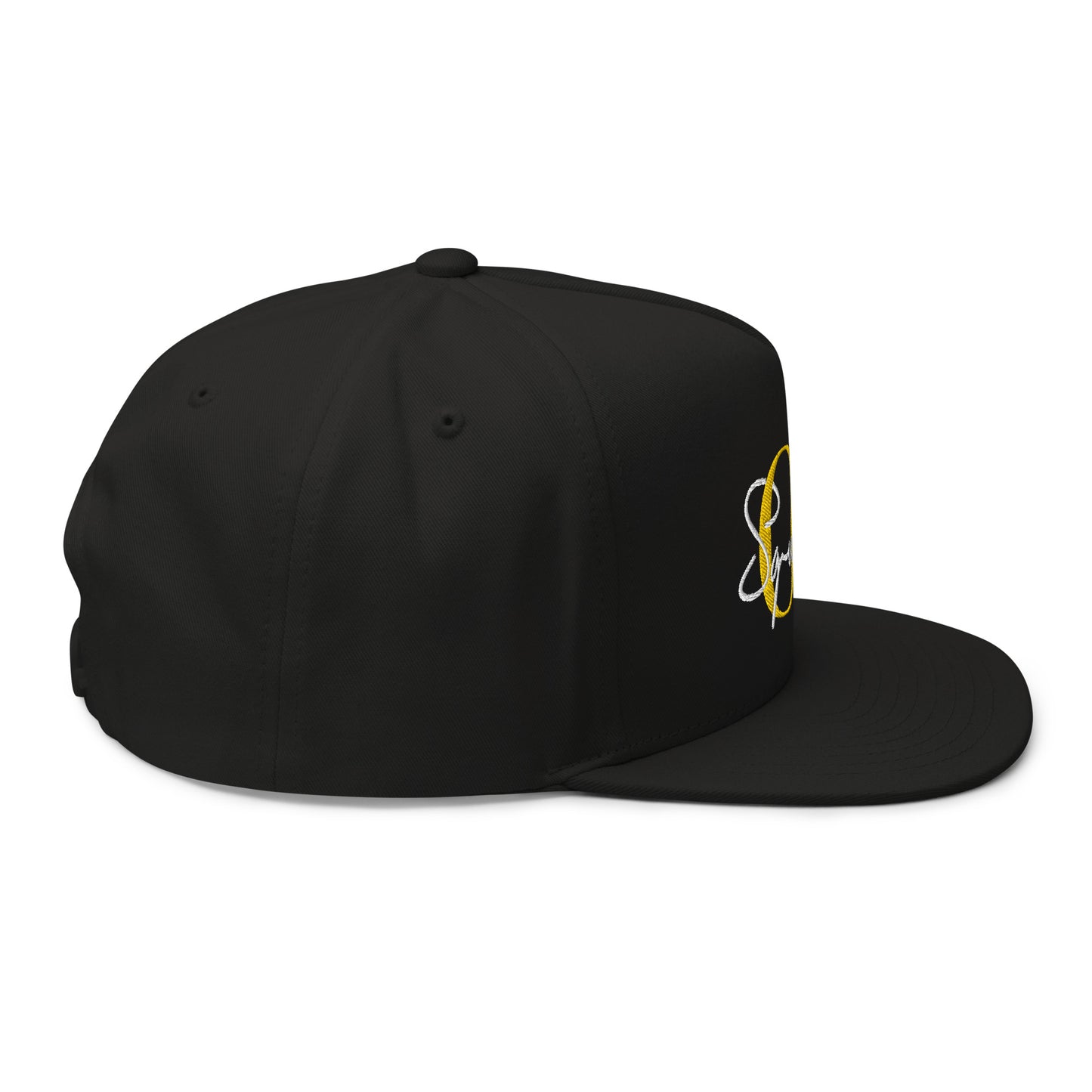 OK Squad 5-Panel Flat Bill Cap - Black/Yellow