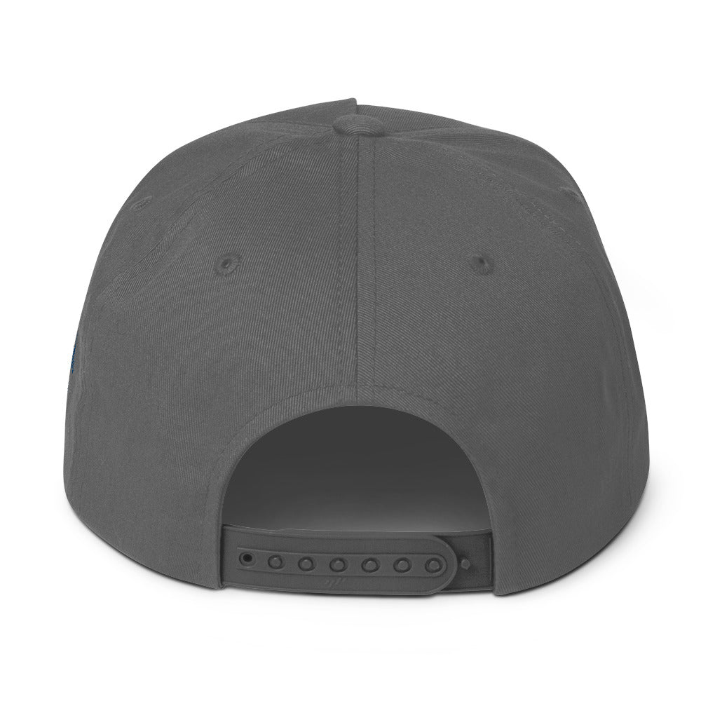 OK Classic Grey 5-Panel Flat Bill Cap