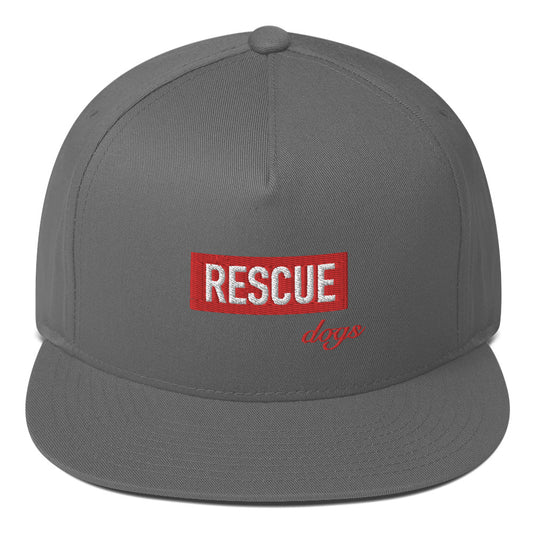 Rescue Dogs Flat Bill Cap - Grey