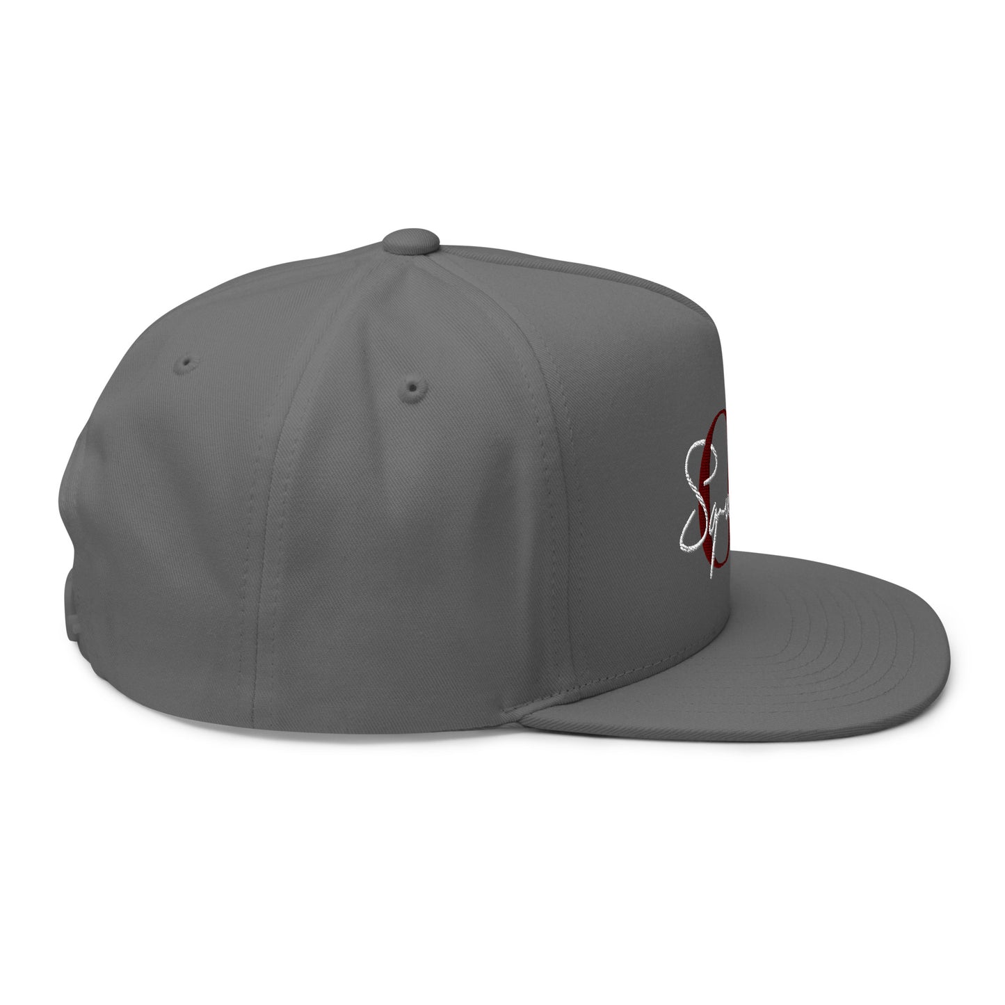 OK Squad 5-Panel Flat Bill Cap - Grey/Maroon