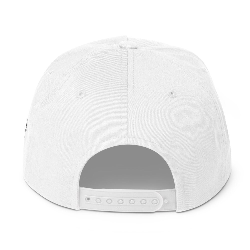 OK Classic White 5-Panel Flat Bill Cap