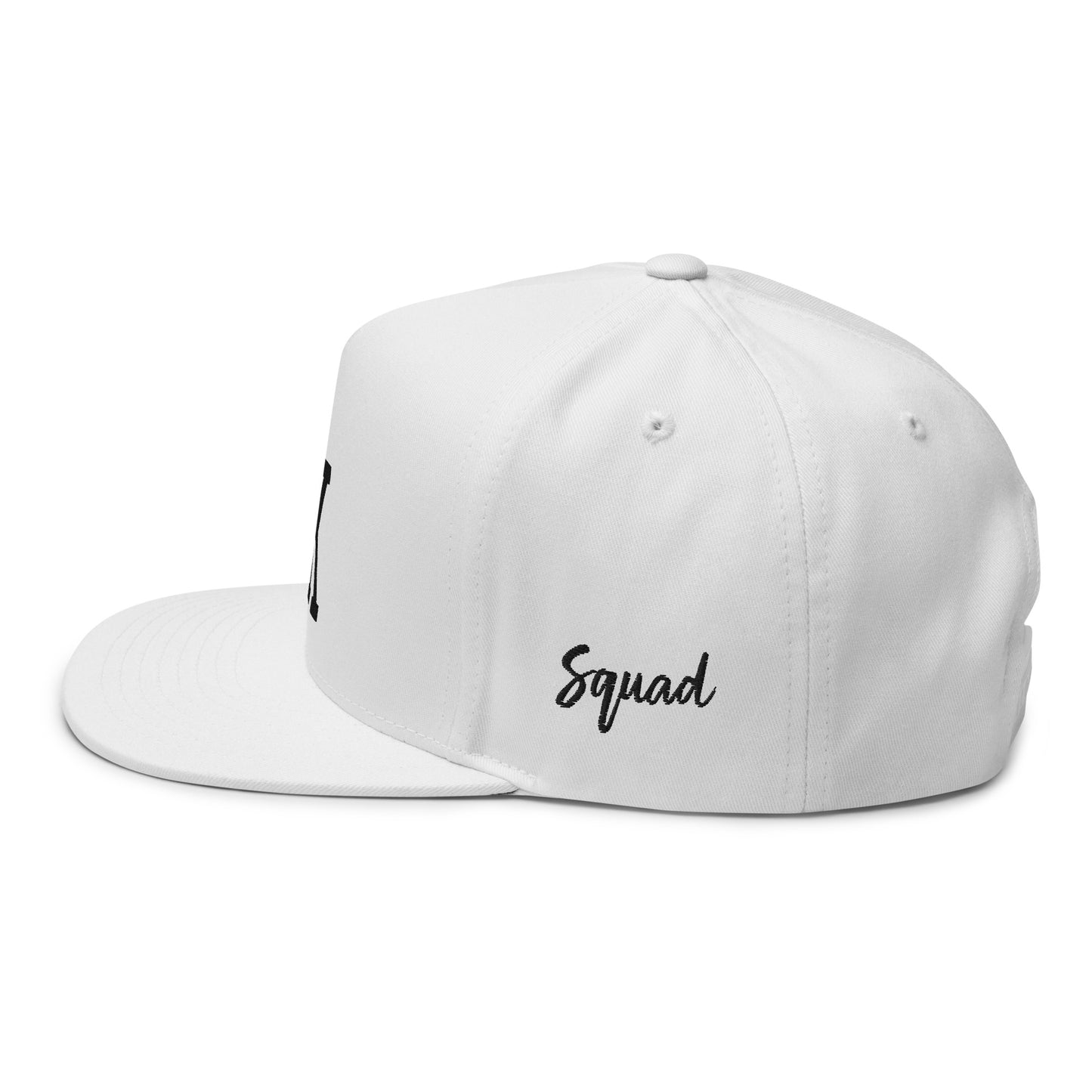 OK Classic White 5-Panel Flat Bill Cap