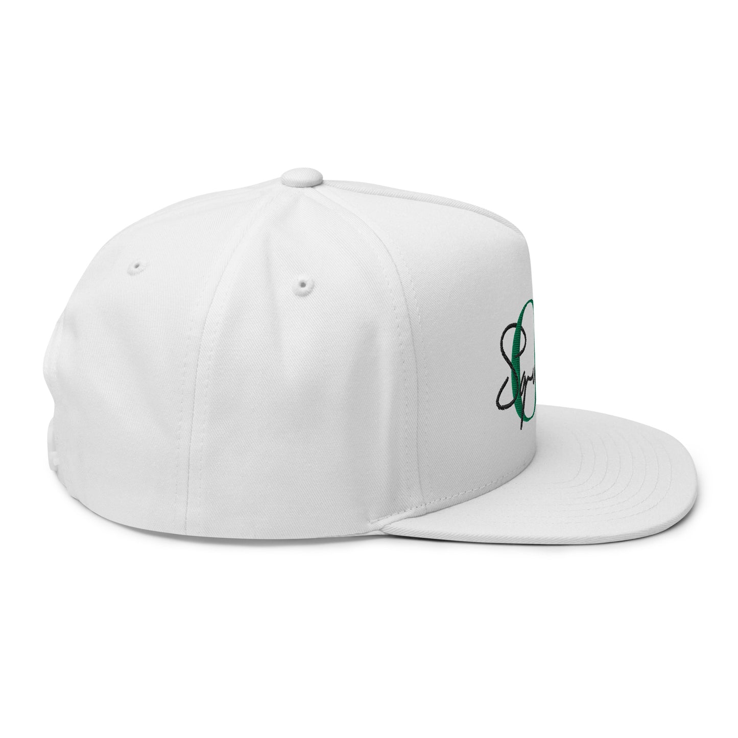 OK Squad 5-Panel Flat Bill Cap - White/Green