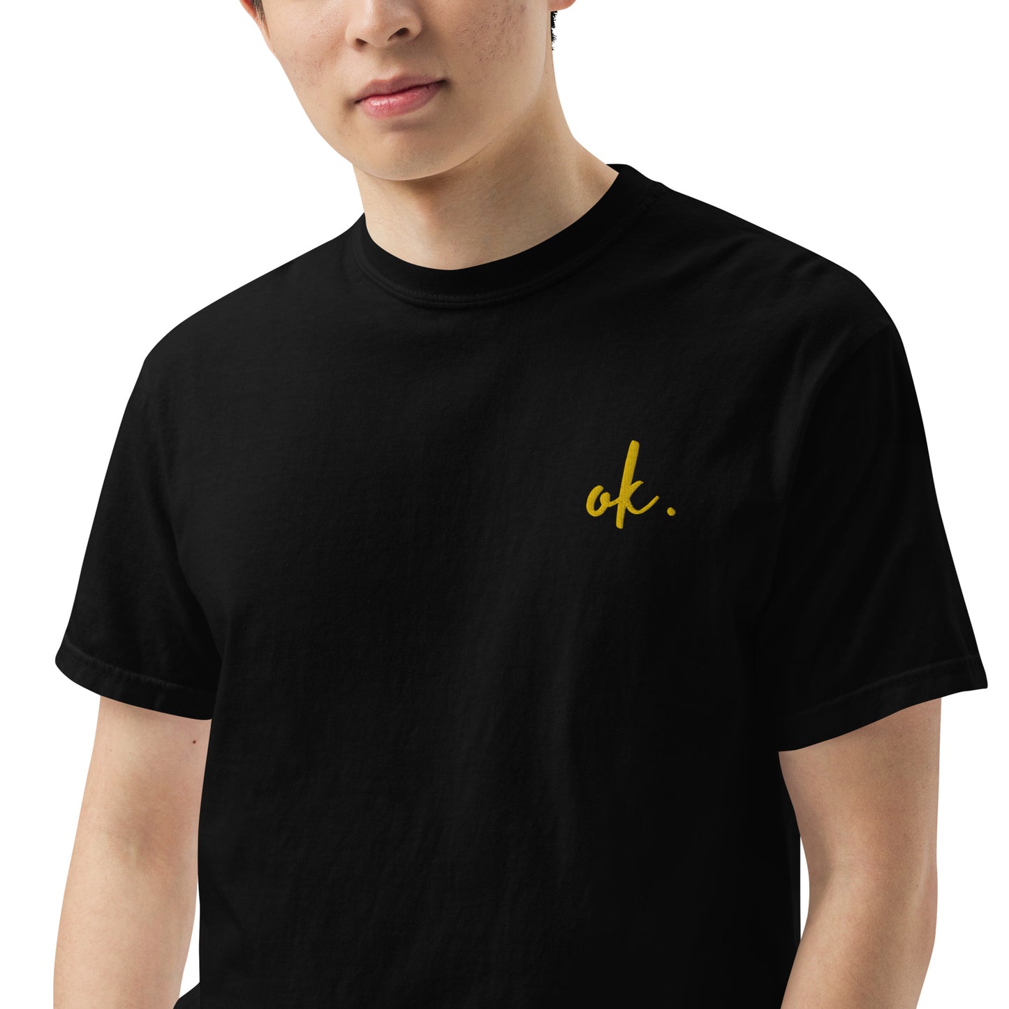 OK Squad Script Unisex garment-dyed heavyweight t-shirt - Black