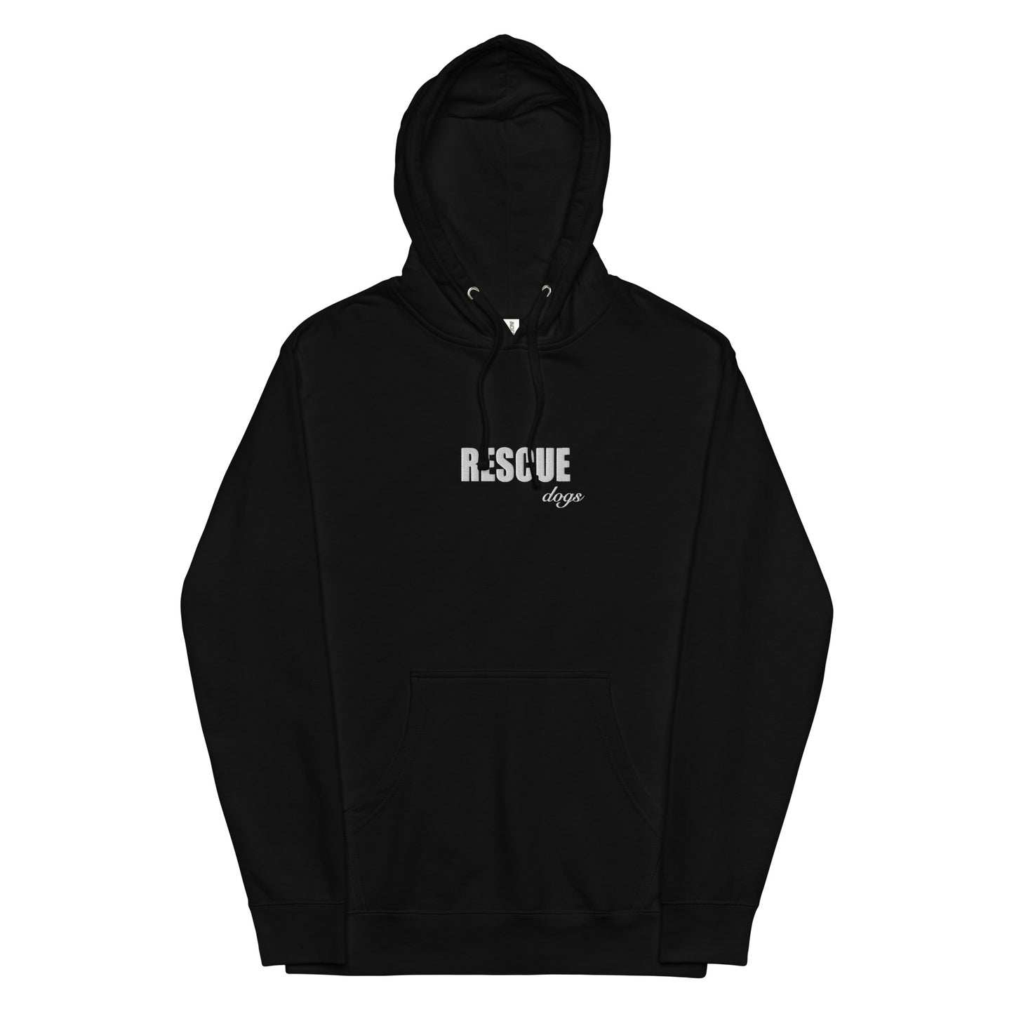 Rescue Dogs Classic Logo midweight hoodie - Black