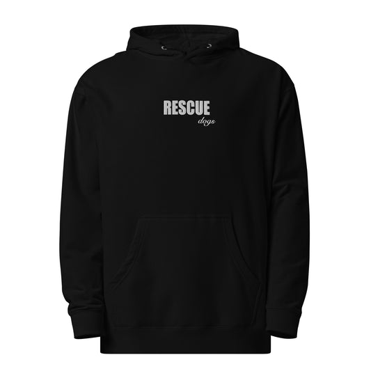 Rescue Dogs Classic Logo midweight hoodie - Black