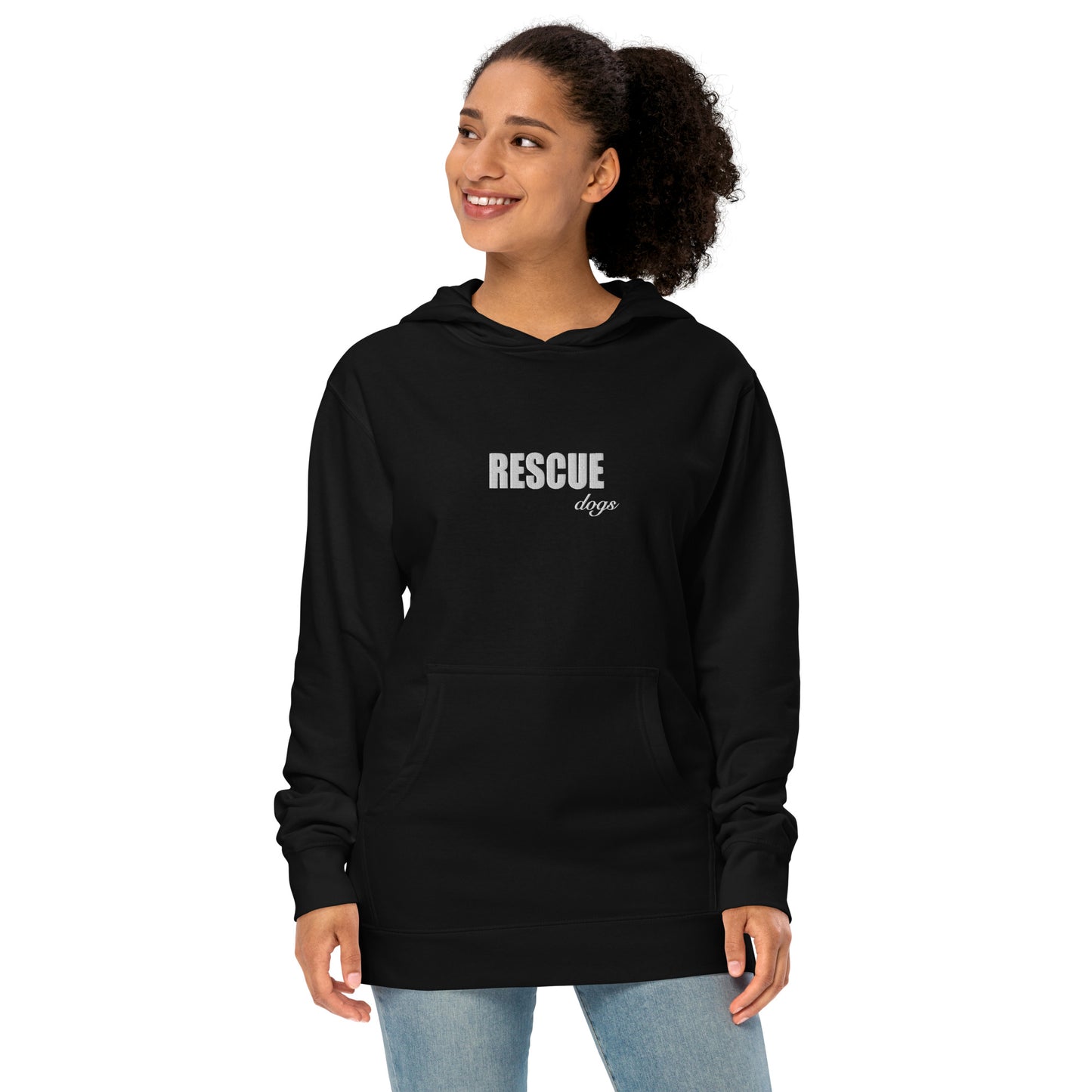 Rescue Dogs Classic Logo midweight hoodie - Black