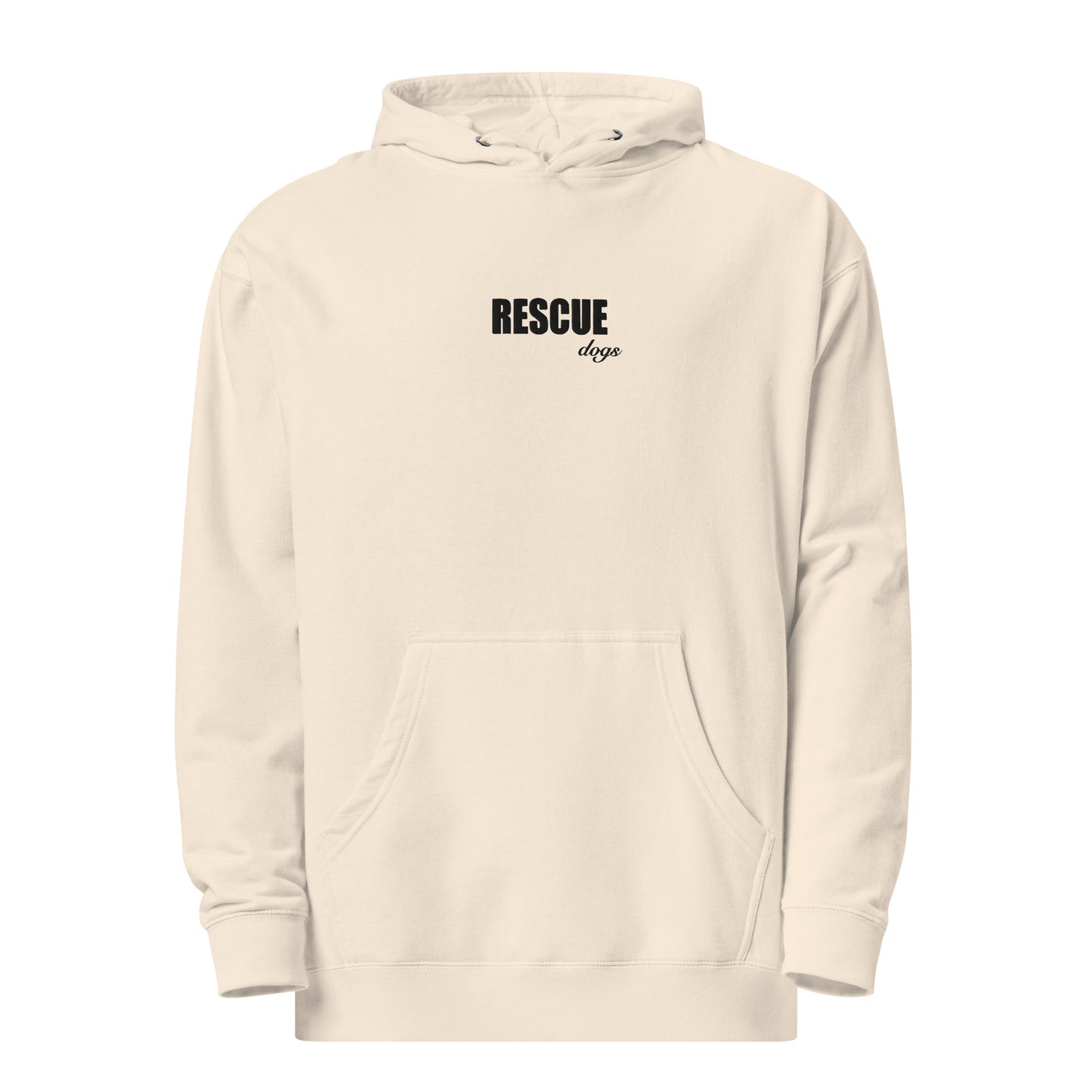 Rescue Dogs Classic Logo midweight hoodie - Bone