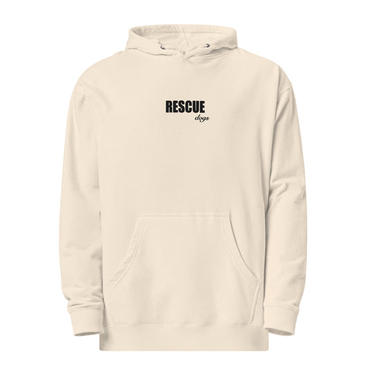 Rescue Dogs Classic Logo midweight hoodie - Bone