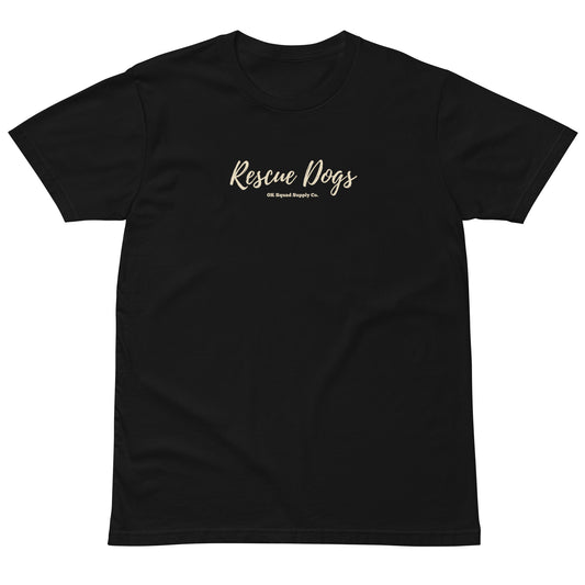 Rescue Dogs Black Unisex premium t-shirt