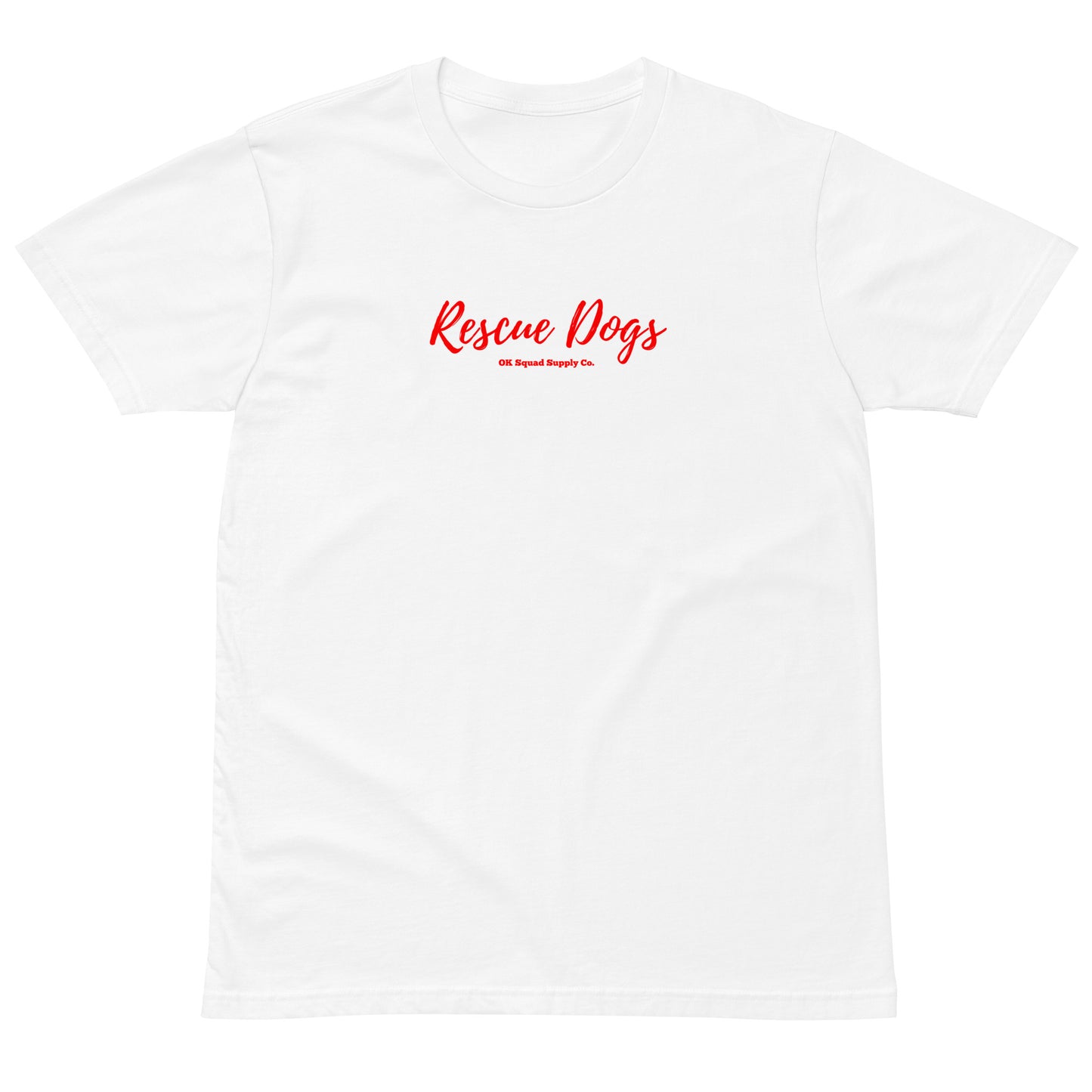 Rescue Dogs White Unisex premium t-shirt