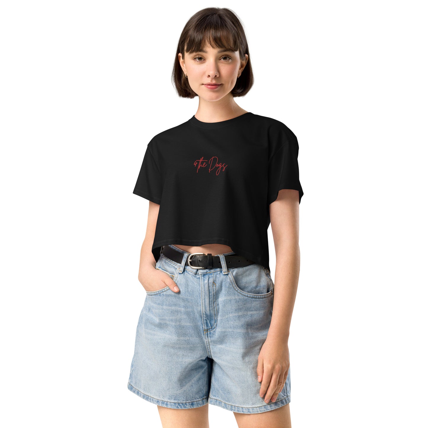 4 the Dogs Women’s crop top - Black