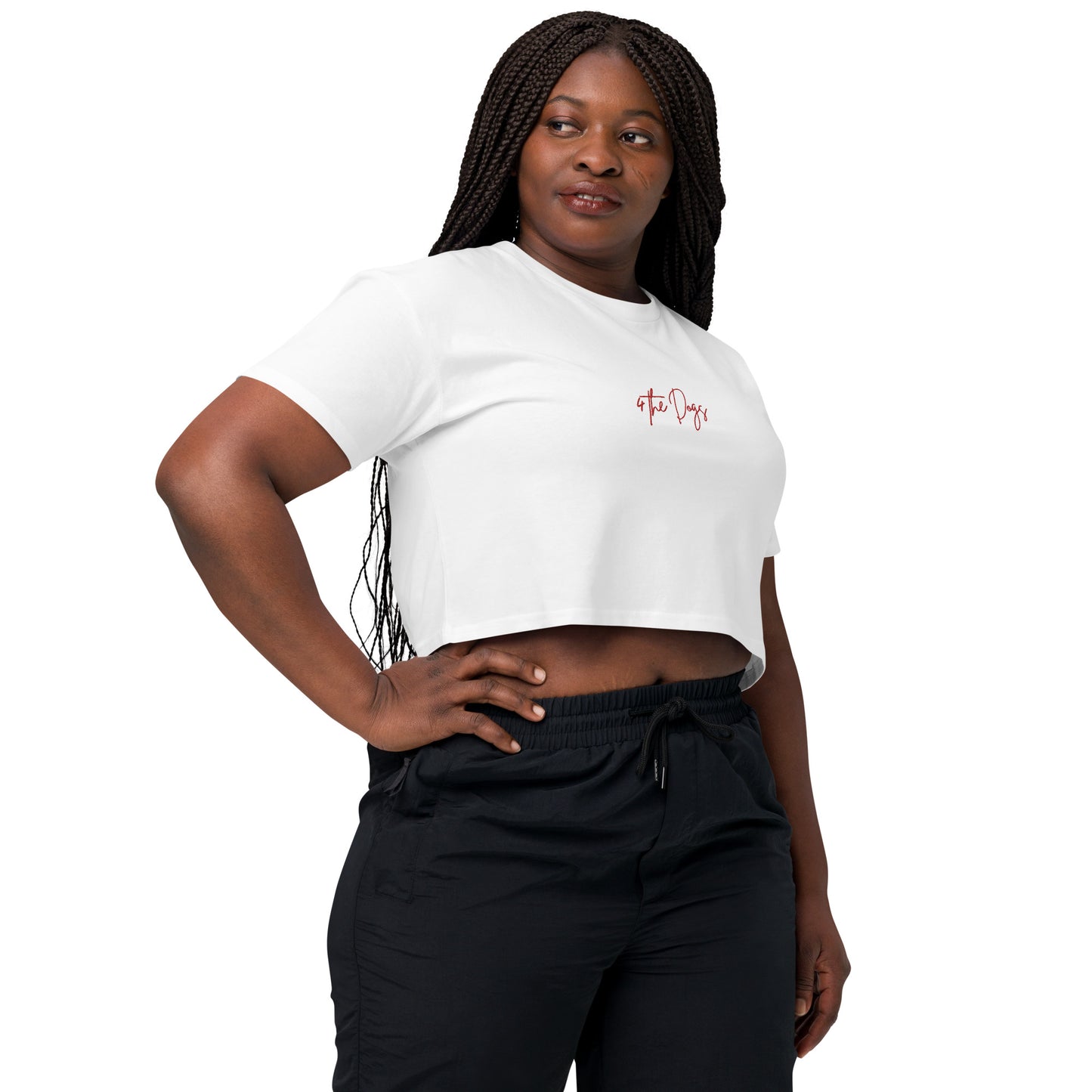 4 the Dogs Women’s crop top - White