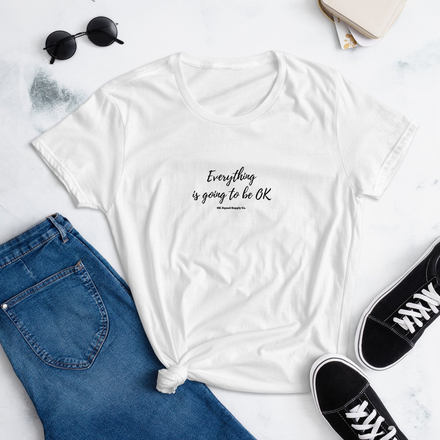 Everything is going to be OK - White Women's t-shirt