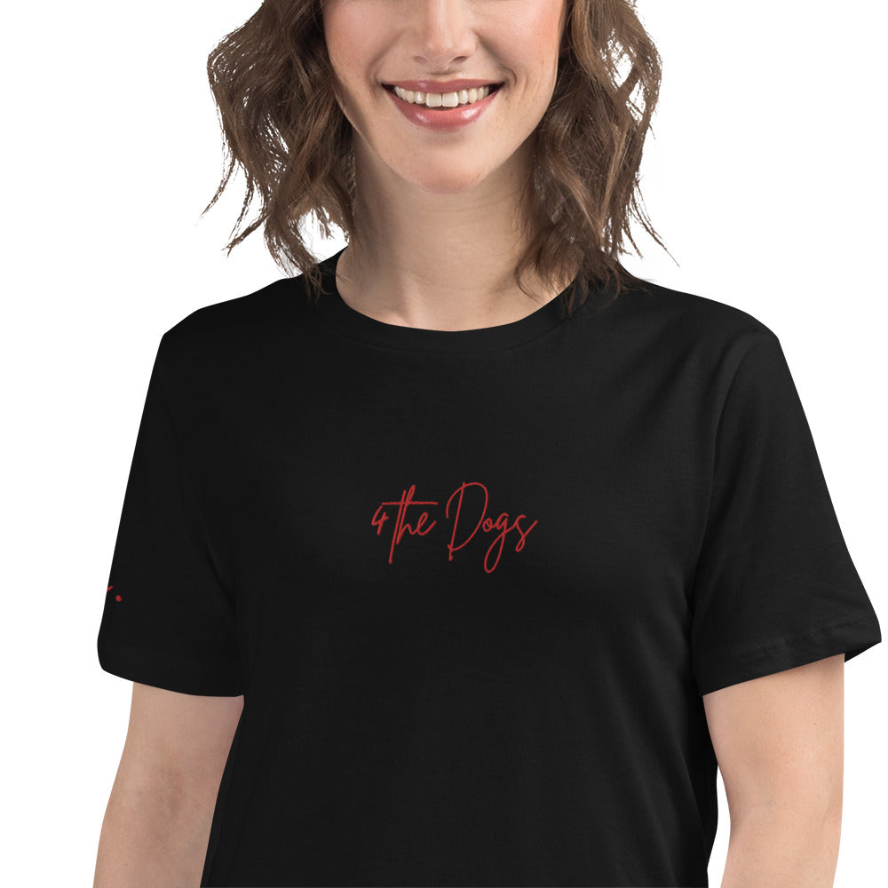 4 the Dogs - Black - Women's Relaxed T-Shirt